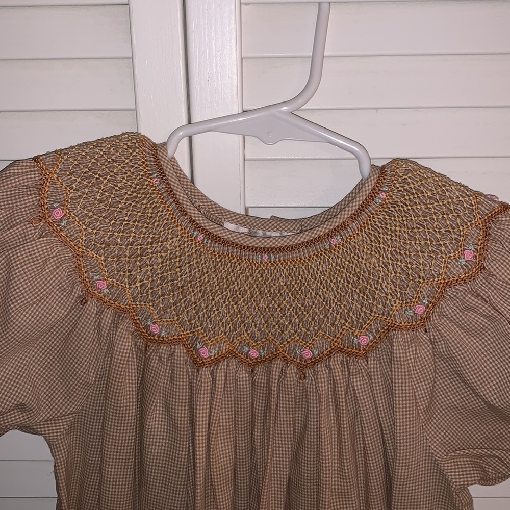 Toddler girls smocked bishop dress by Rosalina